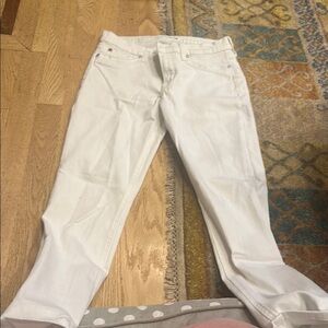 Hudson Jeans White Straight Leg Denim